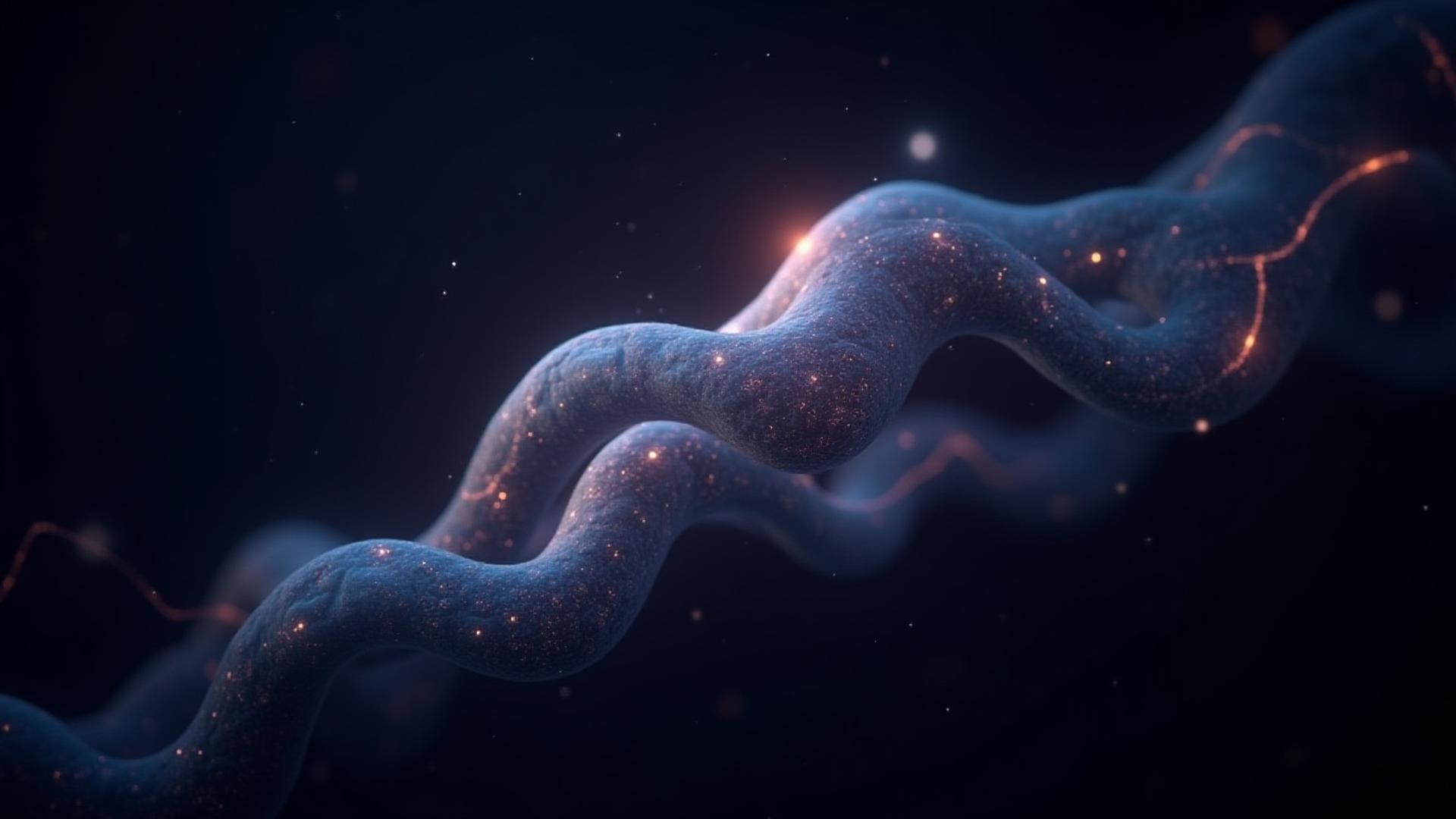 AIによって生成された、複雑で有機的な抽象的なグラフィック