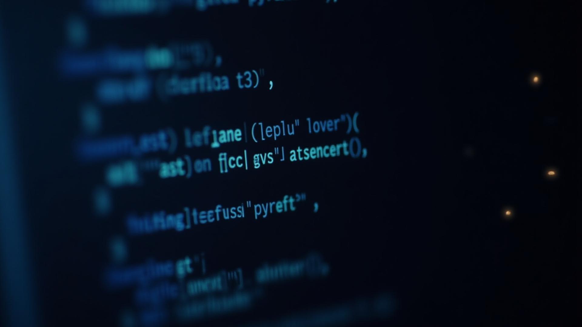 ゲームエンジンコードが流れるようなアニメーション