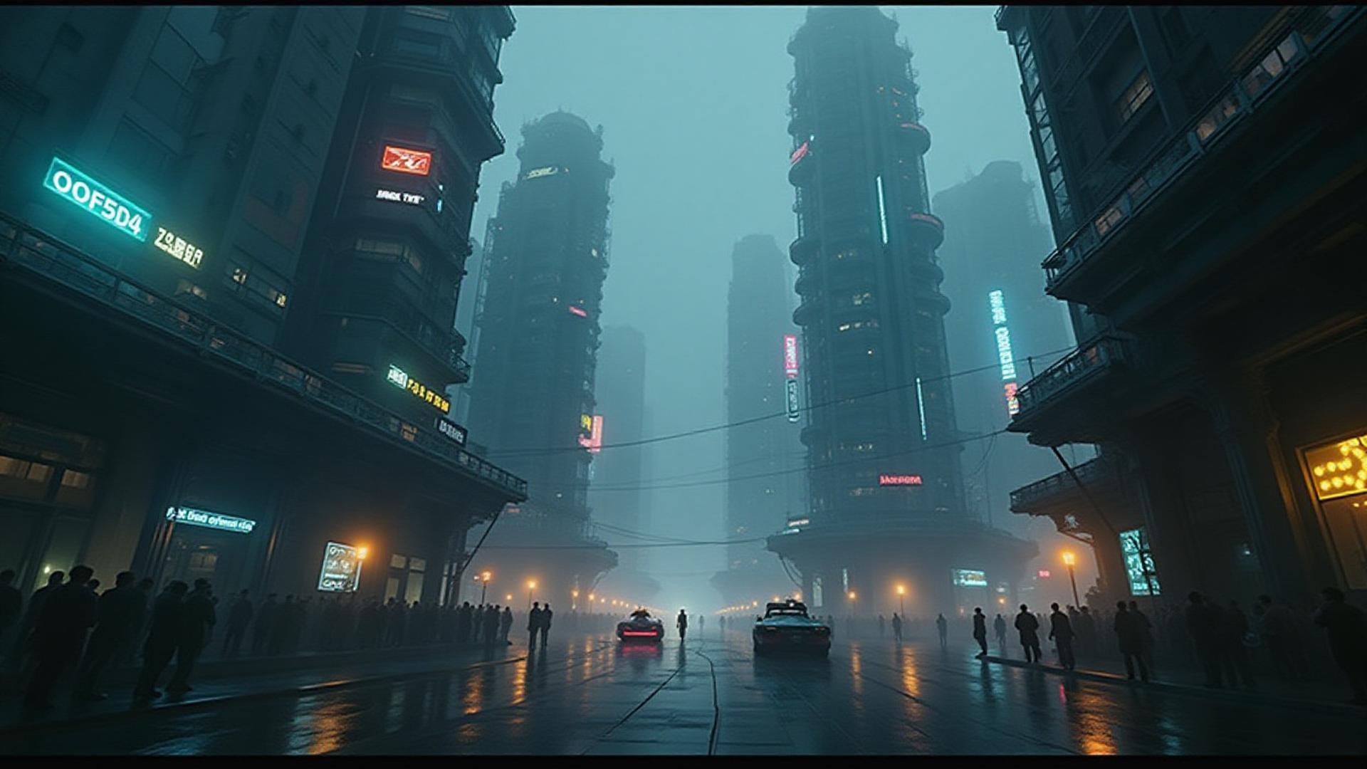 サイバーパンクの未来都市